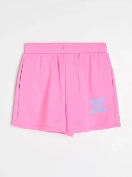 Шорти з написом Make You Smile рожевий