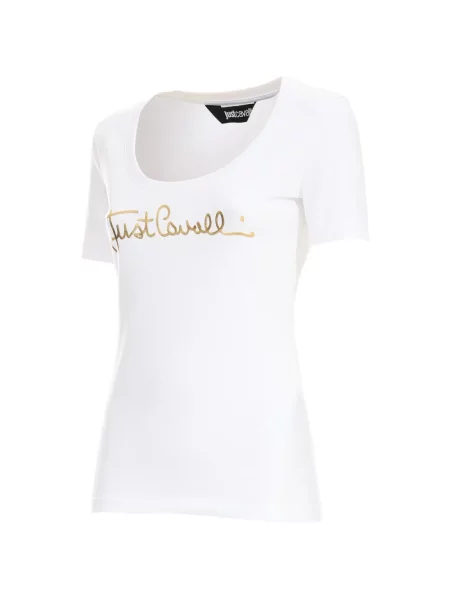 Tricou Just Cavalli scurt alb