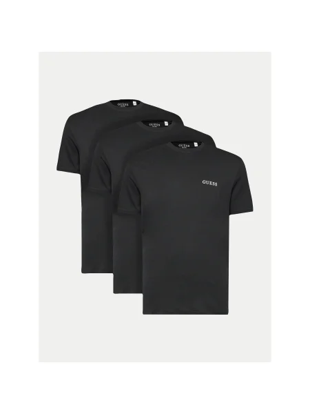 Guess 3 db póló Regular Fit fekete
