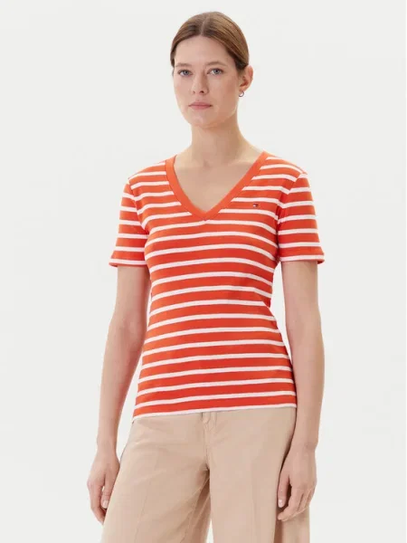 Tommy Hilfiger Tricou New Cody Portocaliu alb