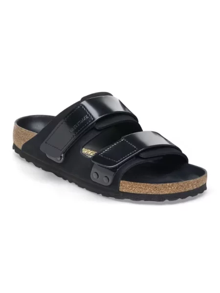 Klapki Birkenstock skórzane czarne