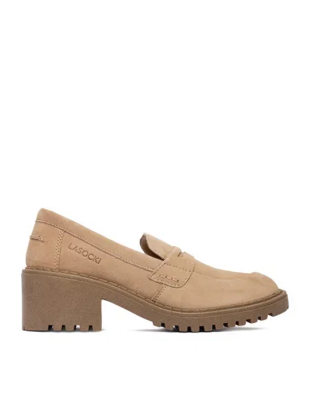 Loafersy Lasocki beżowe