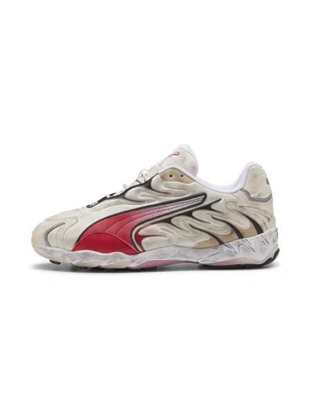 PUMA Sneakersy unisex Inhale Distressed Buty Alpine Snow/Czerwony 44 czerwone