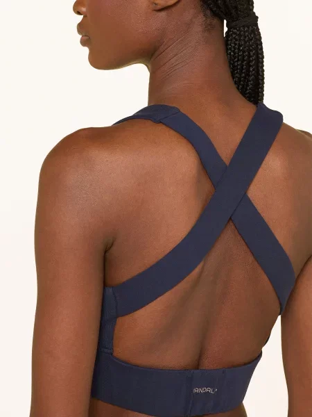 Mandala Sportovní Podprsenka French Neck tmavě modrá