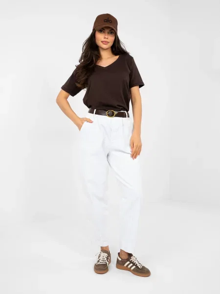 Pantaloni Italy Moda alb