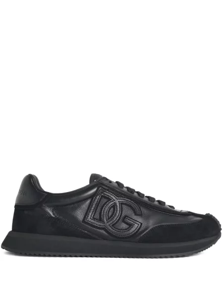 Sneakerși Dolce & Gabbana din piele de căprioară negru