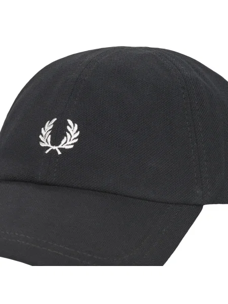 Capac FRED PERRY Pique Classic Cap Black/ Snowwhite Universal negru