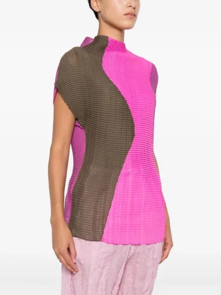 Bluzka Issey Miyake plisowana różowa