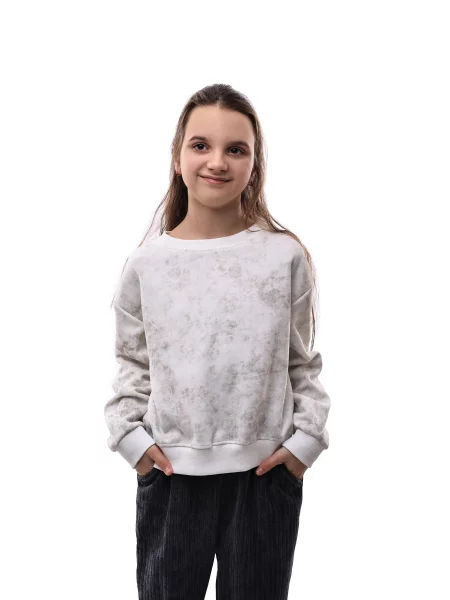 Дитячий Світшот LUMO світло-сірий віскоза/поліестер сірий