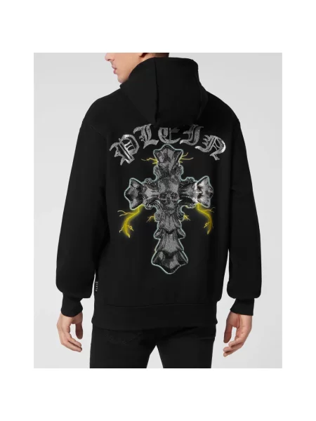 Bluza z kapturem Philipp Plein z kapturem czarna