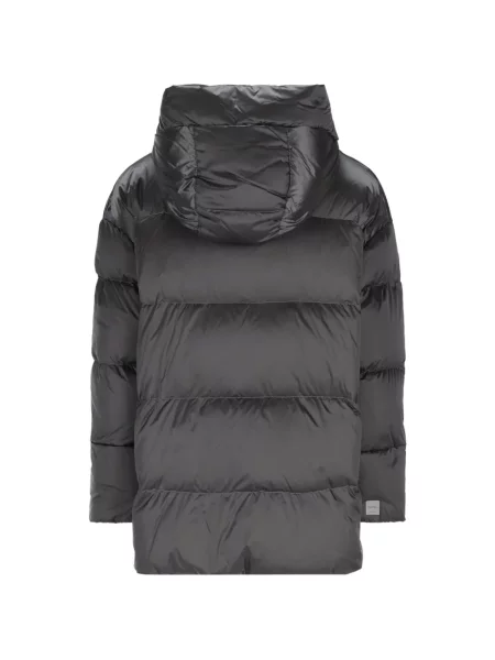 Geacă cu puf Max Mara cu glugă negru
