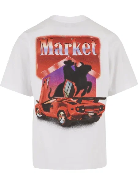 MARKET Póló Bullrider lila / piros / fekete fehér