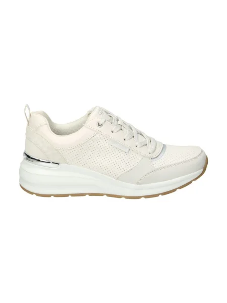 Pöttyös félcipő Skechers bézs