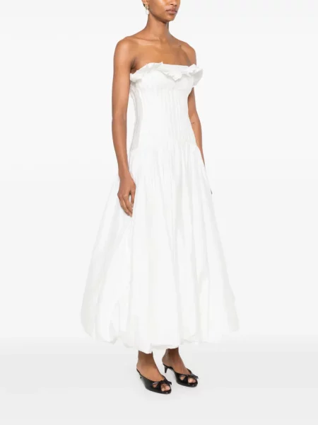 Rochie maxi Aje fără mâneci alb