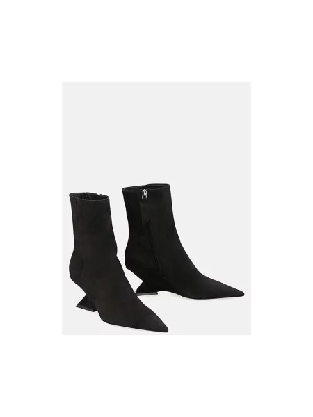Buty do kostki The Attico skórzane czarne