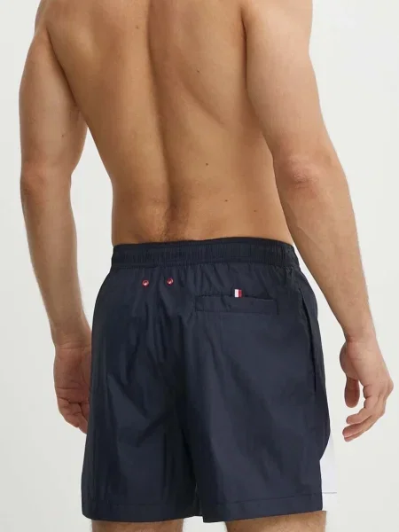 Olcsóbban. Férfi úszónadrág Tommy Hilfiger Medium Drawstring Diag desert sky. Méret: XXL kék