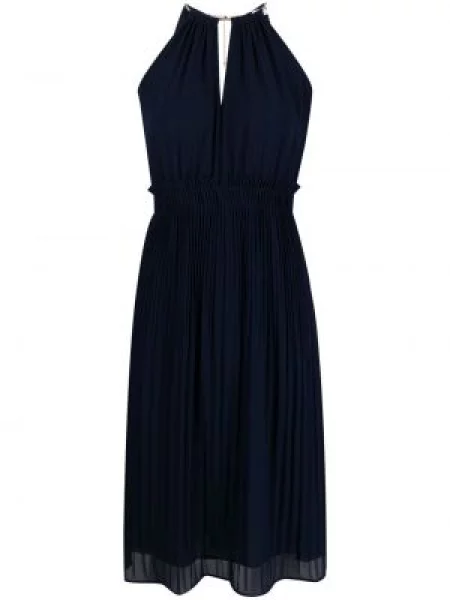 Pantaloni chino Michael Kors plisate albastru