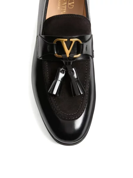 Кожени лоуфъри Valentino Garavani черно