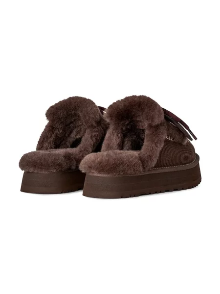 UGG kapcie zamszowe W Disquette Heritage brązowe