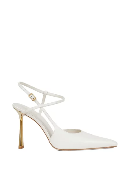 Pantofi cu toc Potamy slingback alb