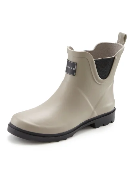 Elbsand Cizme de cauciuc grej / negru alb