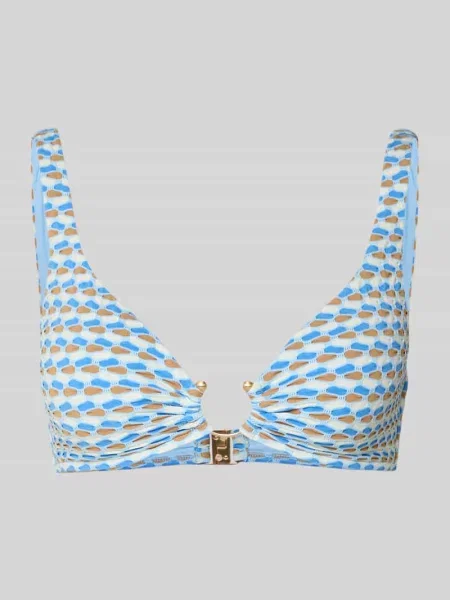Góra od bikini we wzór na całej powierzchni model MALA' Seafolly niebieskie