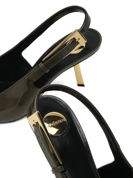 Pantofi cu toc Saint Laurent verde