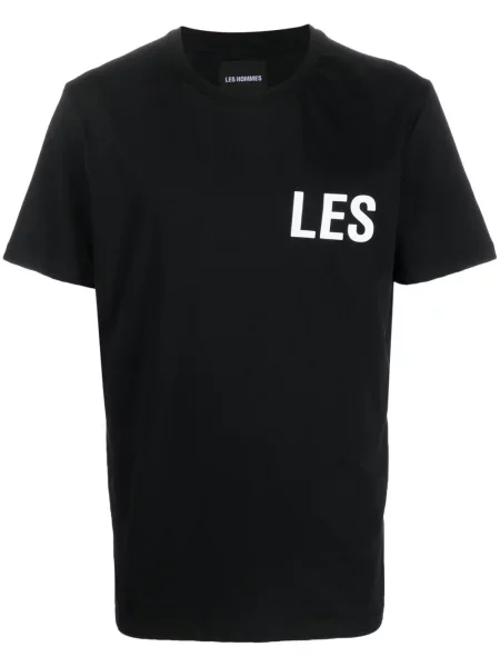 Tricou Les Hommes cu imagine scurt negru