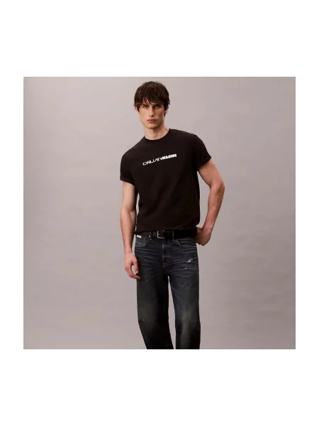 Polo majica Calvin Klein Jeans crna