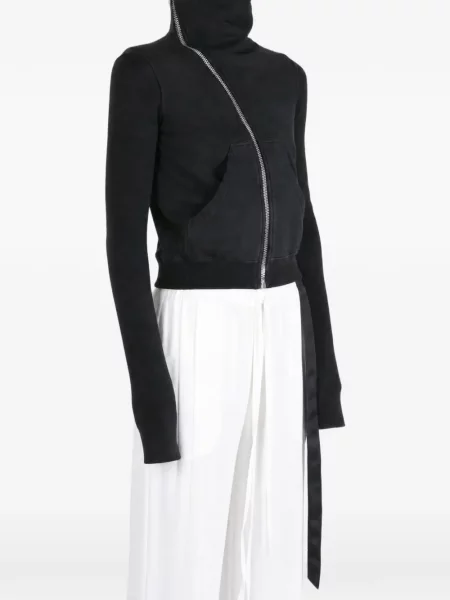 Asymetrická mikina na zip Rick Owens Drkshdw černá