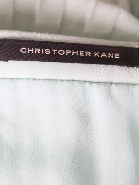 Fusta plisata Christopher Kane de lână plisată verde