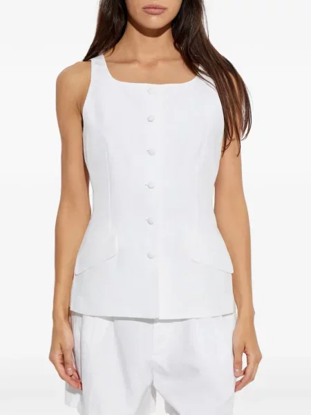 Geacă Rag & Bone fără mâneci alb