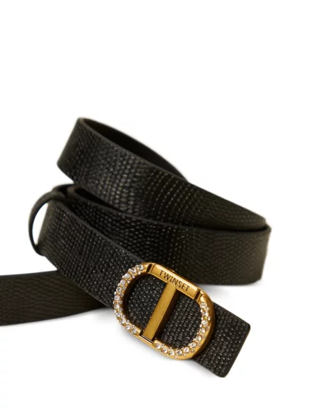 Curea Twinset din piele negru