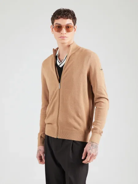 Bugatti Geacă tricotată taupe gri