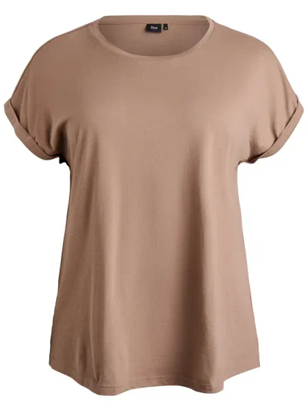 Zizzi Tricou Mkatja deschis maro