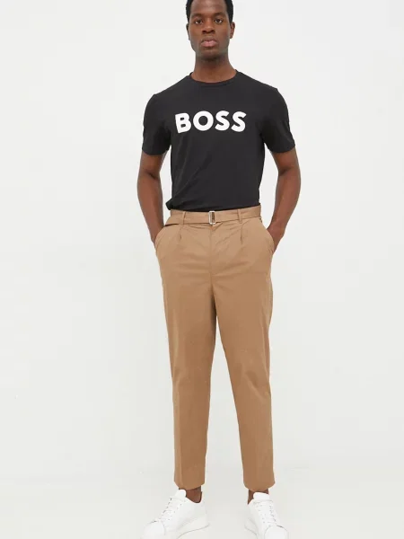 BOSS Orange kratka majica BOSS Thinking 1 črna