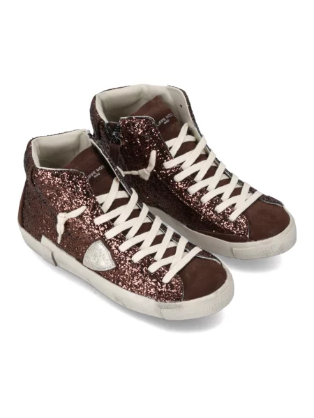 Buty do tenisa Philippe Model skórzane do tenisa brązowe