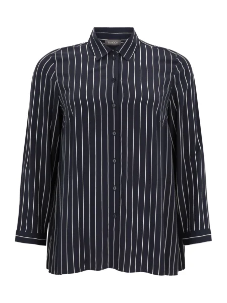 SAMOON Bluza mornarsko plava bijela