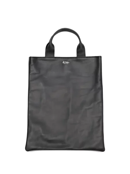 Geantă shopper La Rose din piele cu imagine negru