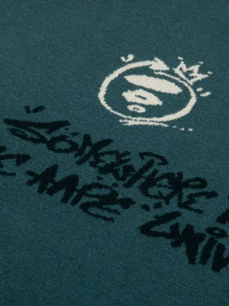 Pulover Aape By A Bathing Ape cu decolteu rotund verde