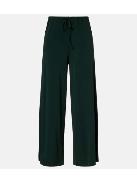 Pantaloni Eres din jerseu verde