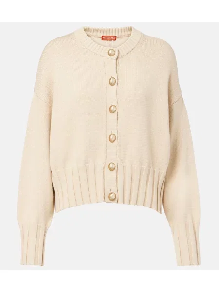 Cardigan Altuzarra de mătase bej