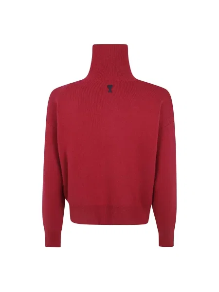 Sweter Ami Paris wełniany czerwony