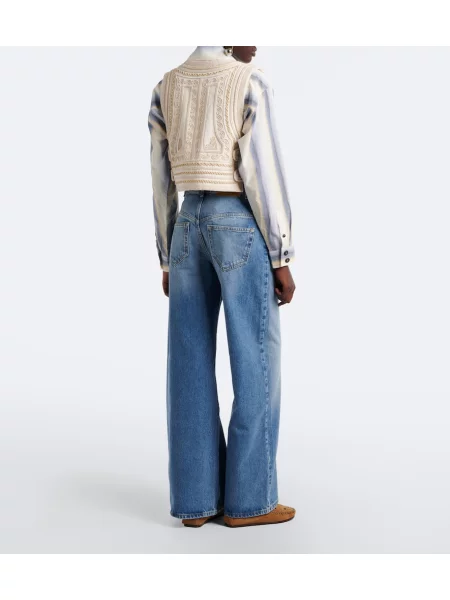 Blugi cu picior larg Isabel Marant albastru