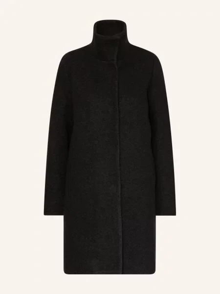 Lanius Płaszcz Bouclé schwarz czarny