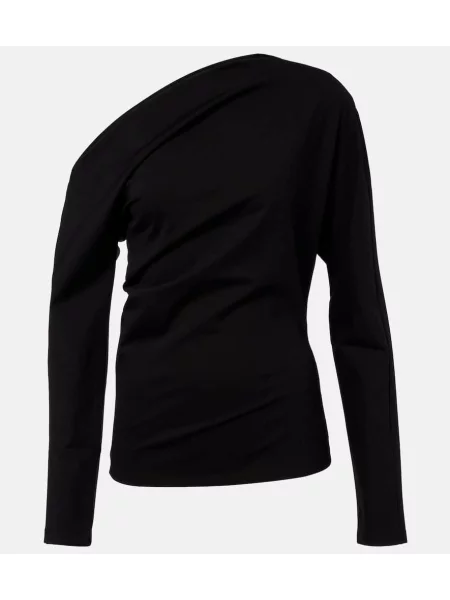 Top Róhe drapat cu un umăr gol negru