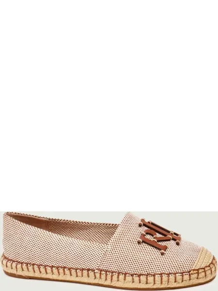 LAUREN RALPH LAUREN Espadrile CAMERYN cu adaos de piele maro