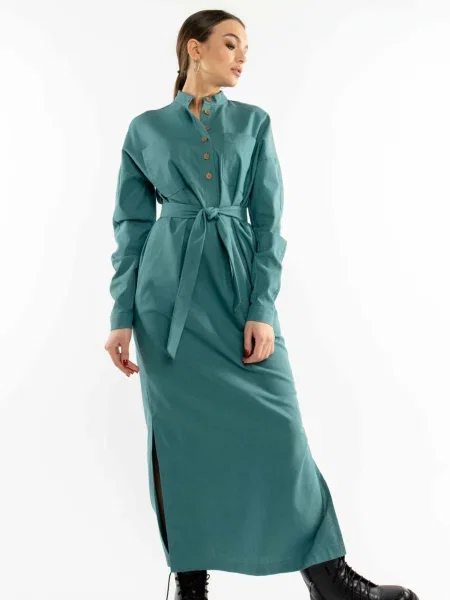 Лляна Сукня максі RiMari бірюзовий