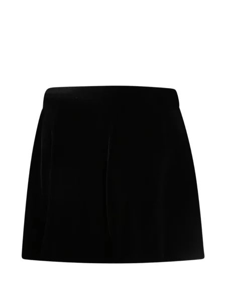 Fustă Emporio Armani de catifea negru