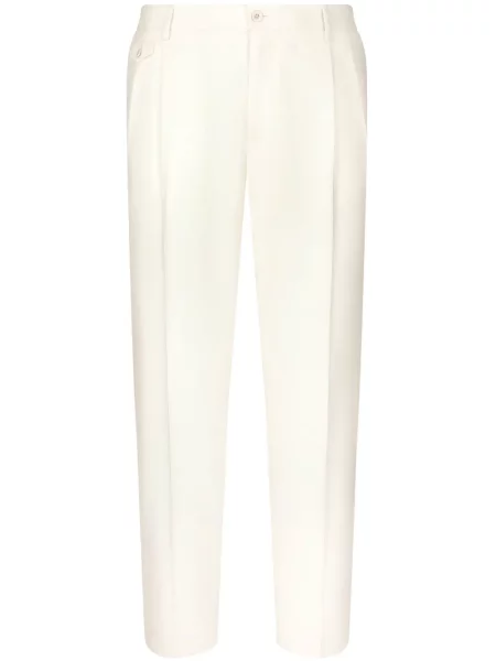 Pantaloni Dolce & Gabbana conici alb